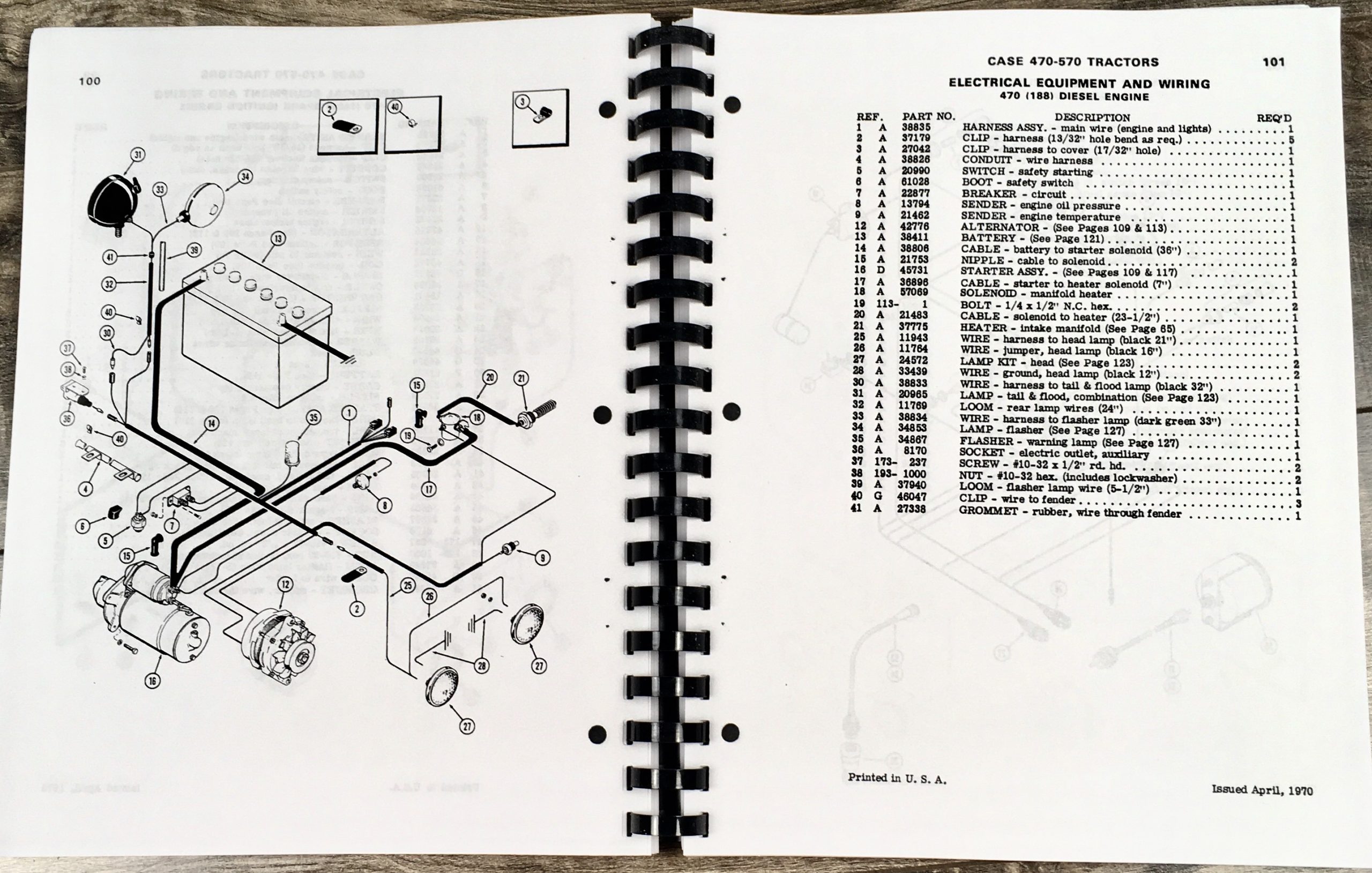Case 470 570 Tractor Service Engine Parts Operators Manual 188D 188G 148G 159G - Image 13