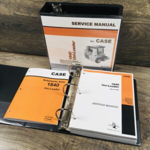 Case 1840 Uni-Loader Skid Steer Service Repair Schematics Manual Shop Book Set