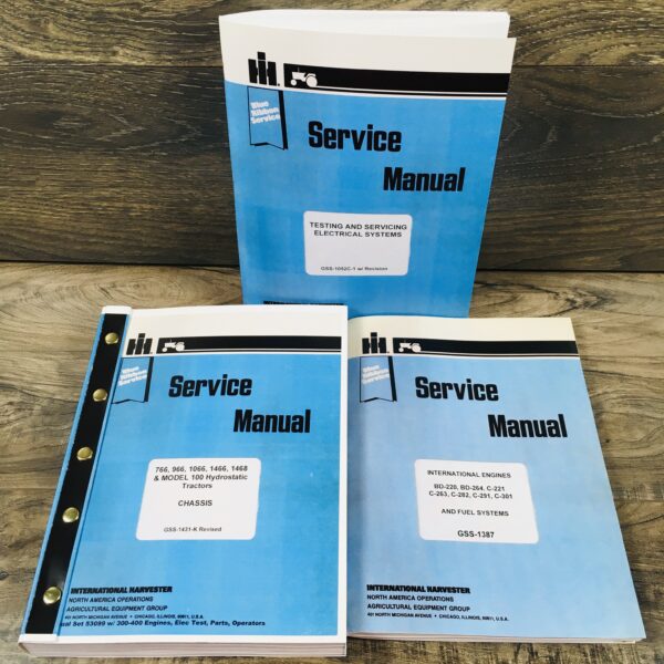 International 766 Gas Tractor Service Repair Shop Manuals Engine Overhaul Set