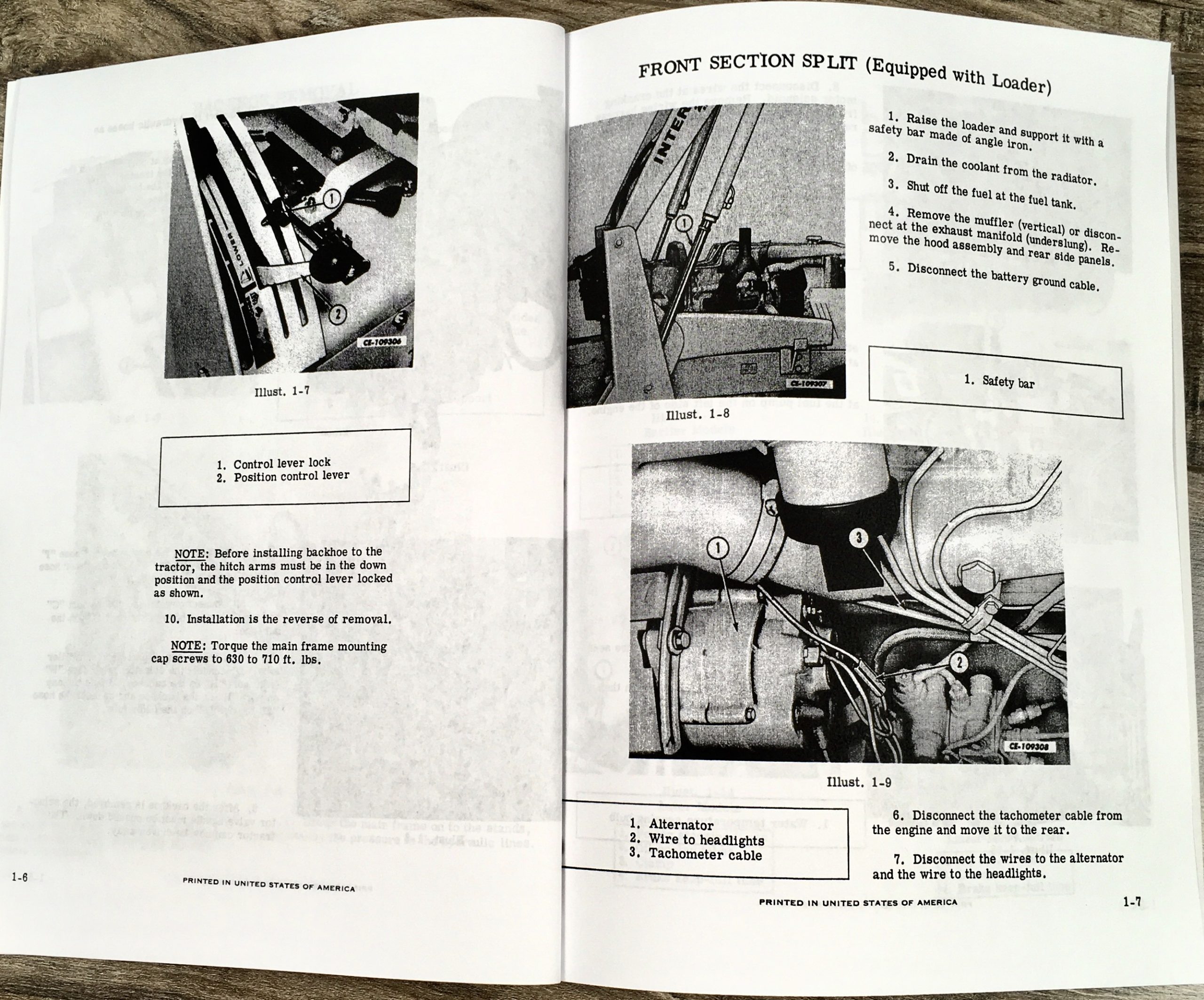 International 2400A 2400B 2500A 2500B Wheel Tractor Service Repair Shop Manual - Image 8