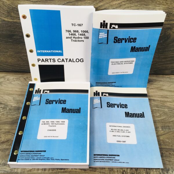 International 766 Gas Tractor Service Parts Shop Manuals Engine Overhaul Set