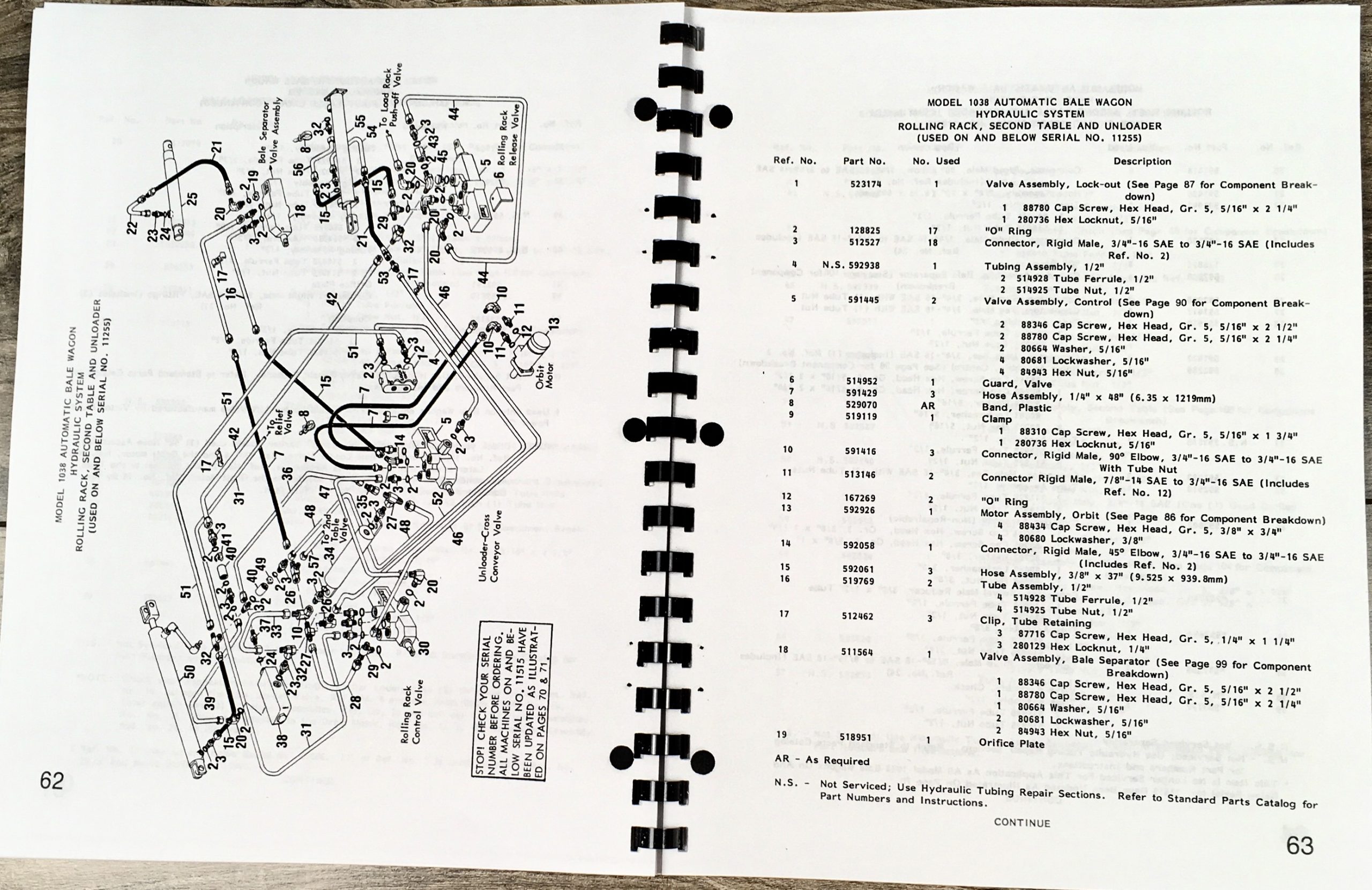 New Holland 1038 Automatic Bale Wagon Parts Operators Manual Set Catalog Owners - Image 9