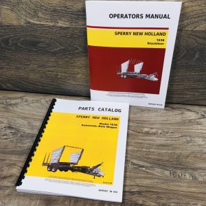 New Holland 1038 Automatic Bale Wagon Parts Operators Manual Set Catalog Owners