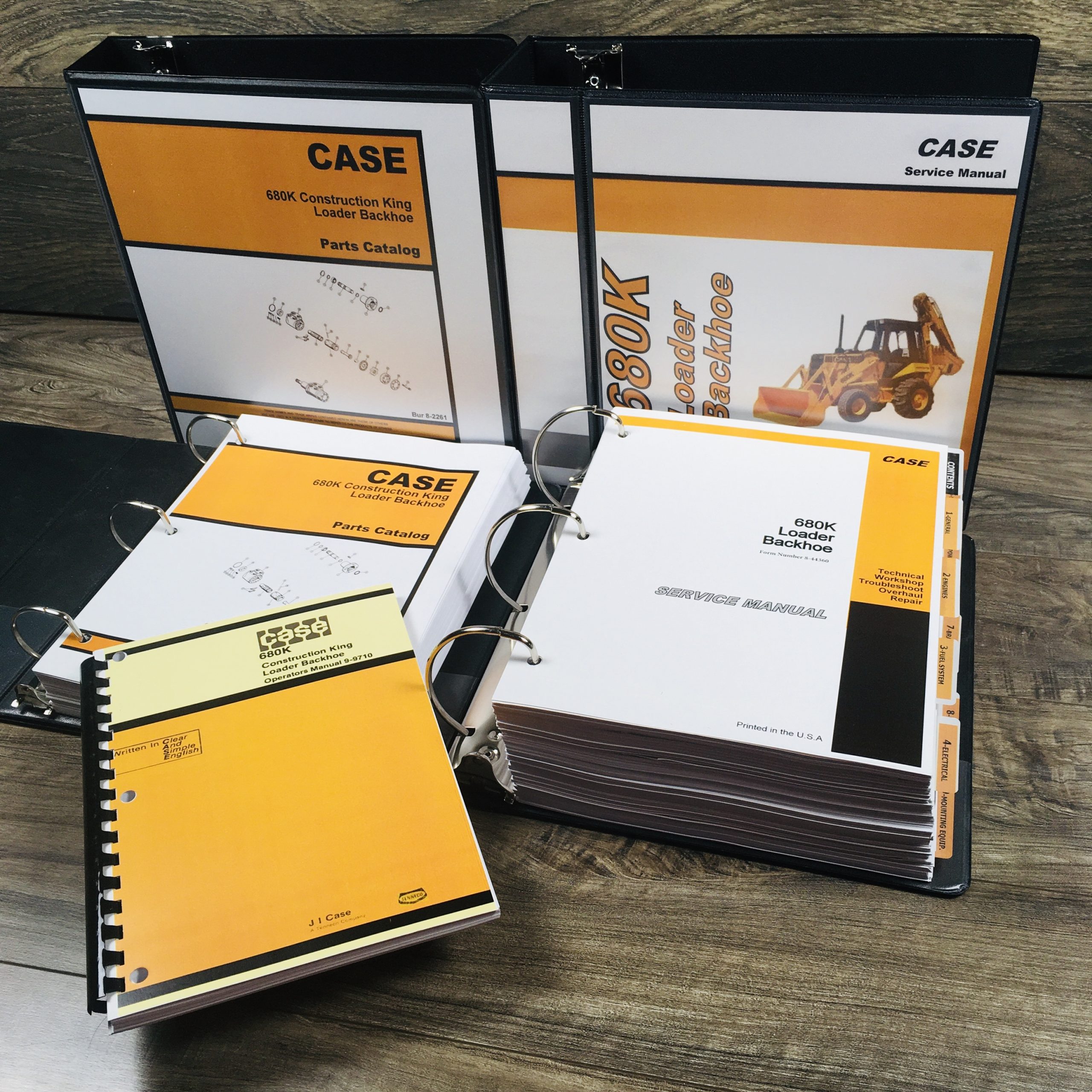 Case 680K Tractor Loader Backhoe Service Parts Operators Manual Shop Set Book