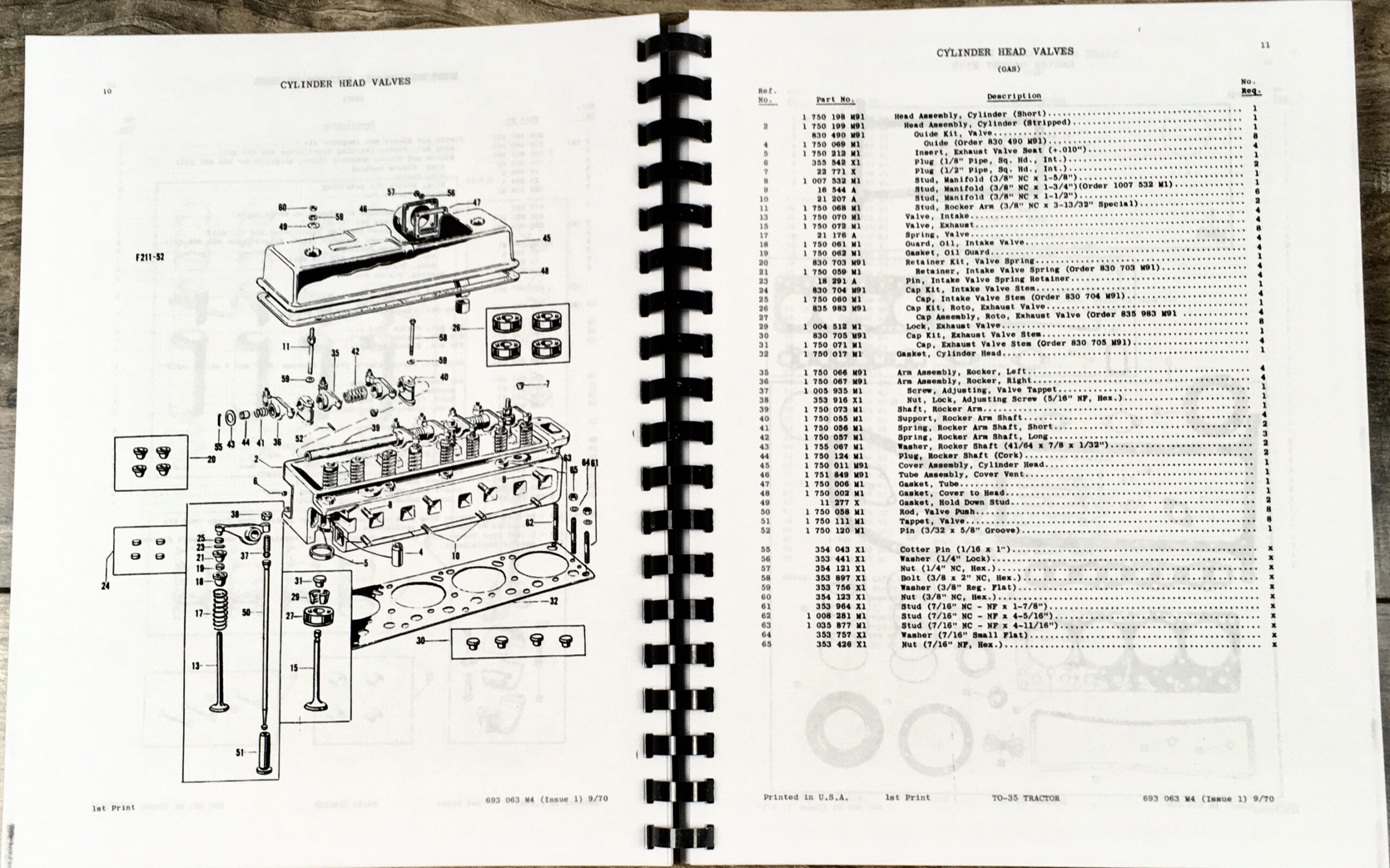 Massey Ferguson To-35 Tractor Parts Catalog Manual Book Exploded View Assembly - Image 6
