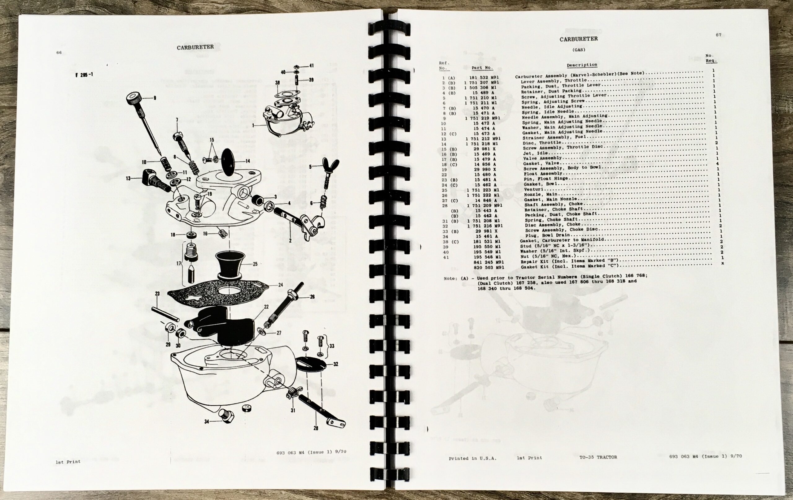Massey Ferguson To-35 Tractor Parts Catalog Manual Book Exploded View Assembly - Image 8