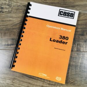 Case 380 Ll Backhoe Loader Landscaper Operators Owners Manual Box Blade Book
