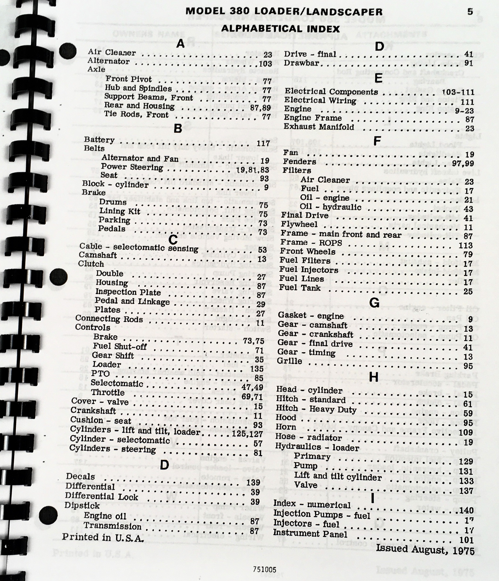 Case 380 380Ll Loader Landscaper Tractor Backhoe Operators Parts Service Manual - Image 7