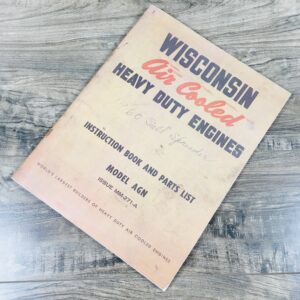 Wisconsin Agn Engine Service Repair Instruction Operators Parts Manual Book