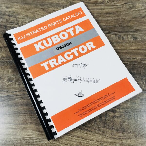 Kubota G6200H Tractor Parts Assembly Manual Catalog Exploded Views Numbers