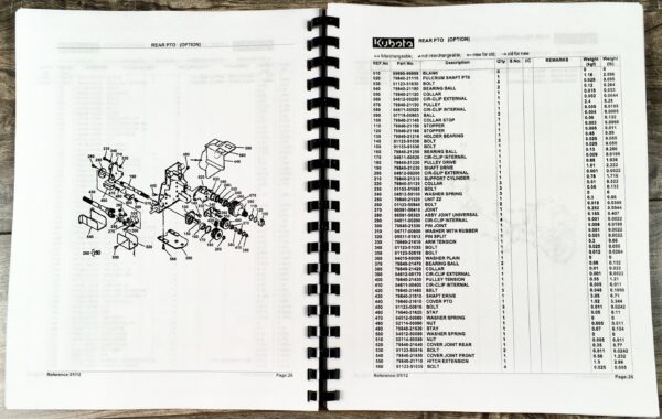 Kubota G5200H Tractor Parts Assembly Manual Catalog Exploded Views Numbers Book - Image 6