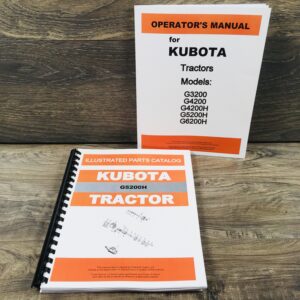Kubota G5200H Tractor Operators Owners Manual Parts Catalog Set Maintenance Book