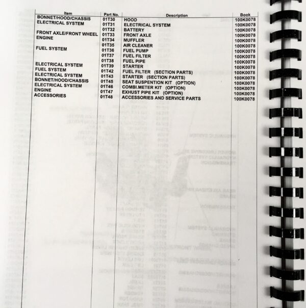 Kubota G5200H Tractor Parts Assembly Manual Catalog Exploded Views Numbers Book - Image 3