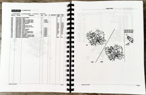 Kubota G5200H Tractor Parts Assembly Manual Catalog Exploded Views Numbers Book - Image 4