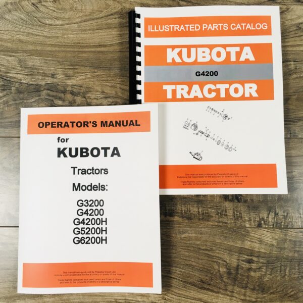 Kubota G4200 Tractor Operators Owners Manual Parts Catalog Assembly Schematic
