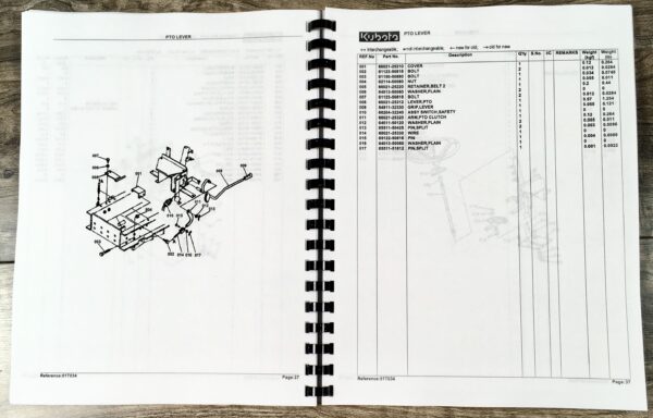 Kubota G3200 Tractor Parts Assembly Manual Catalog Exploded Views Numbers - Image 5