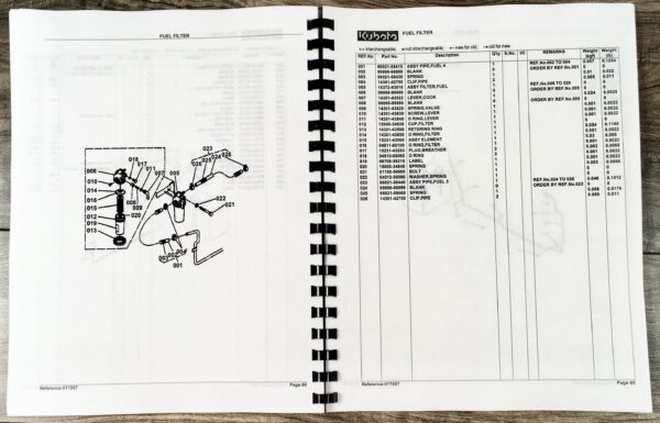 Kubota G3200 Tractor Parts Assembly Manual Catalog Exploded Views Numbers - Image 4