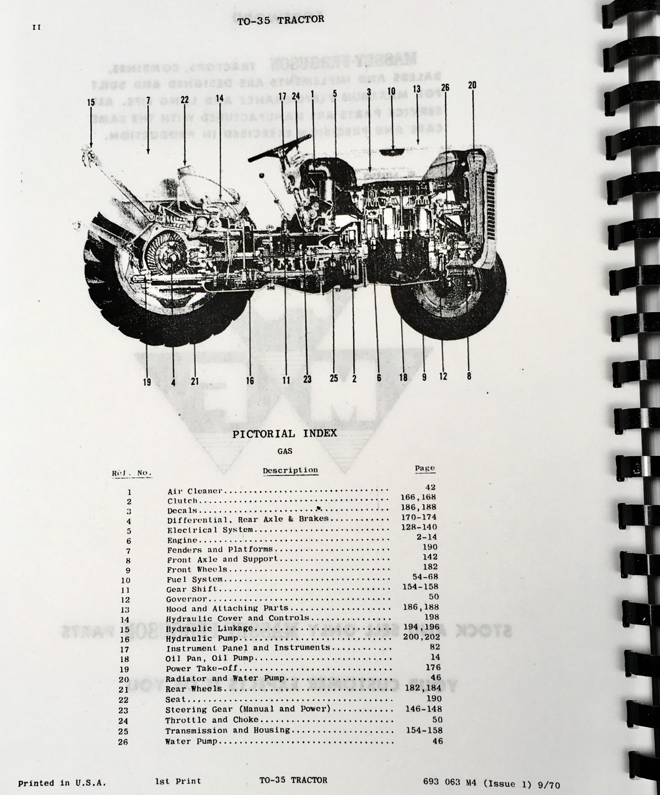 Massey Ferguson To35 Gas Tractor Operators Parts Manual Catalog Set To-35 - Image 5