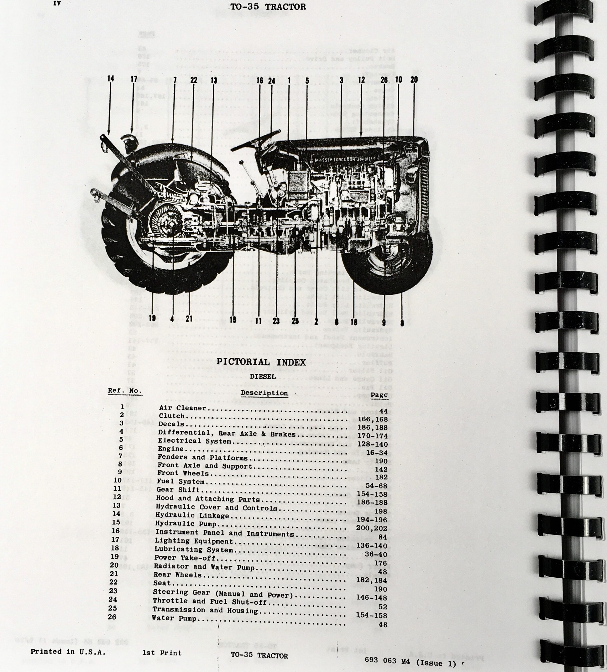 Massey Ferguson To35 Gas Tractor Operators Parts Manual Catalog Set To-35 - Image 4