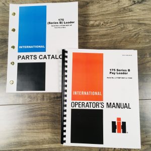 International 175B Crawler Loader Tractor Operators Parts Manual Catalog Set 175