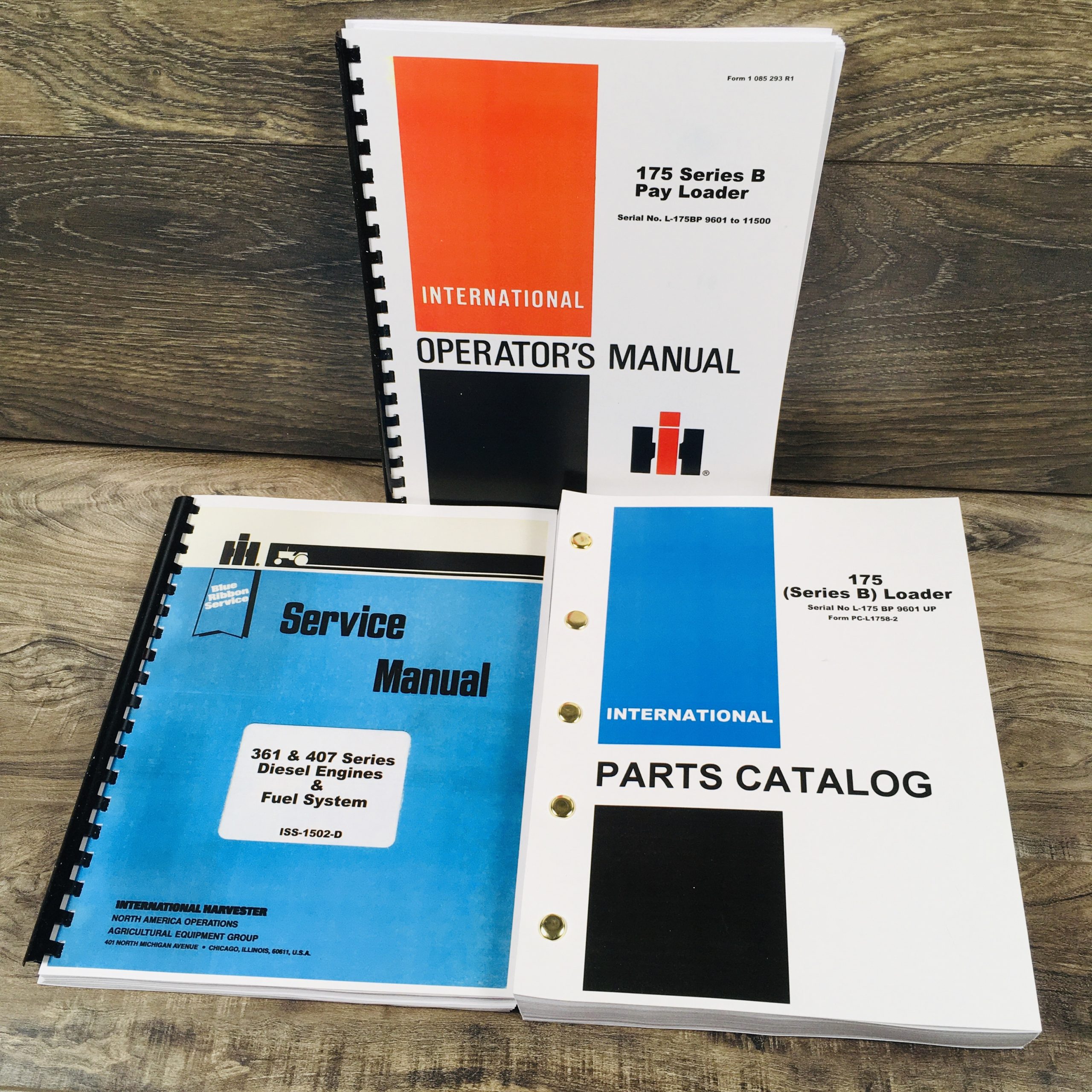 International 175B Crawler Loader Tractor Service Parts Operators Manual Set 175