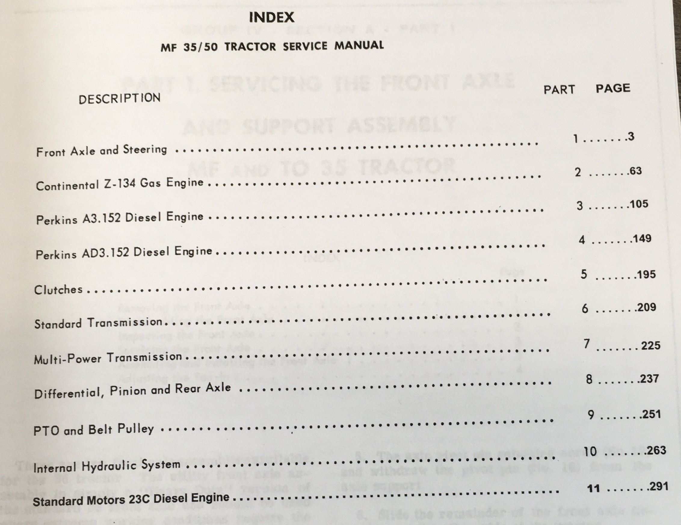 Set Massey Ferguson Mf-35 Diesel Tractor Service Operator Parts Manual Repair - Image 2