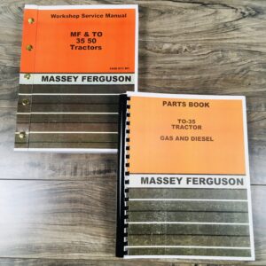 Lot Massey Ferguson To-35 Tractor Parts Book Service Repair Shop Manual Workshop
