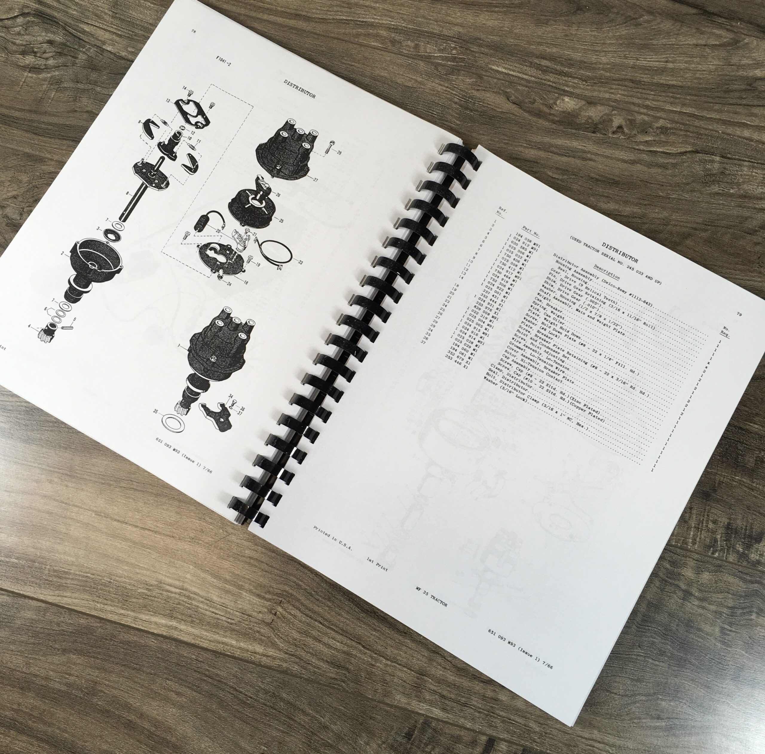 Set Massey Ferguson Mf-35 Diesel Tractor Service Operator Parts Manual Repair - Image 13