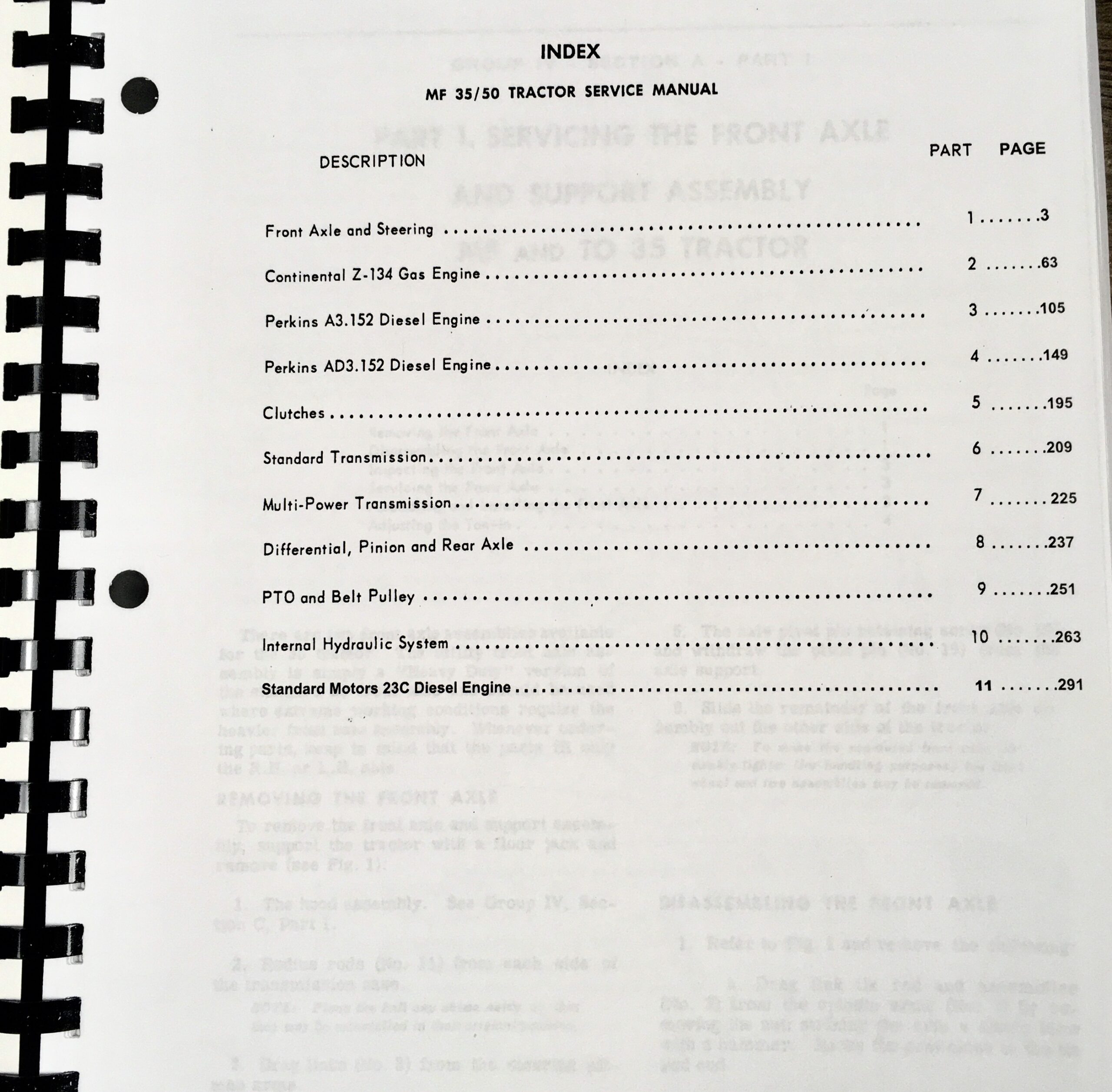 Set Massey Ferguson Mf-35 Diesel Tractor Service Operator Parts Manual Repair - Image 7