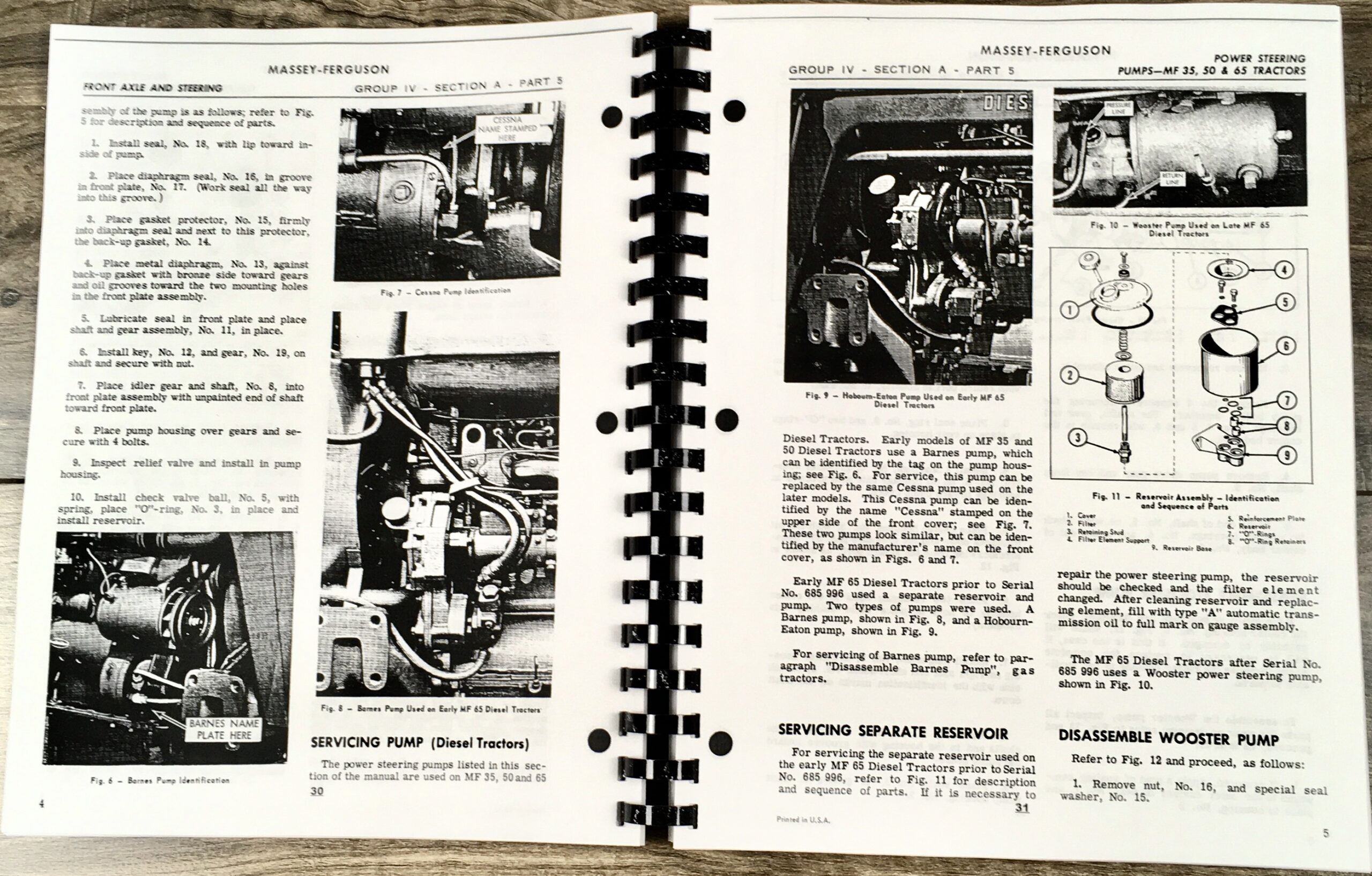 Set Massey Ferguson Mf-35 Diesel Tractor Service Operator Parts Manual Repair - Image 15