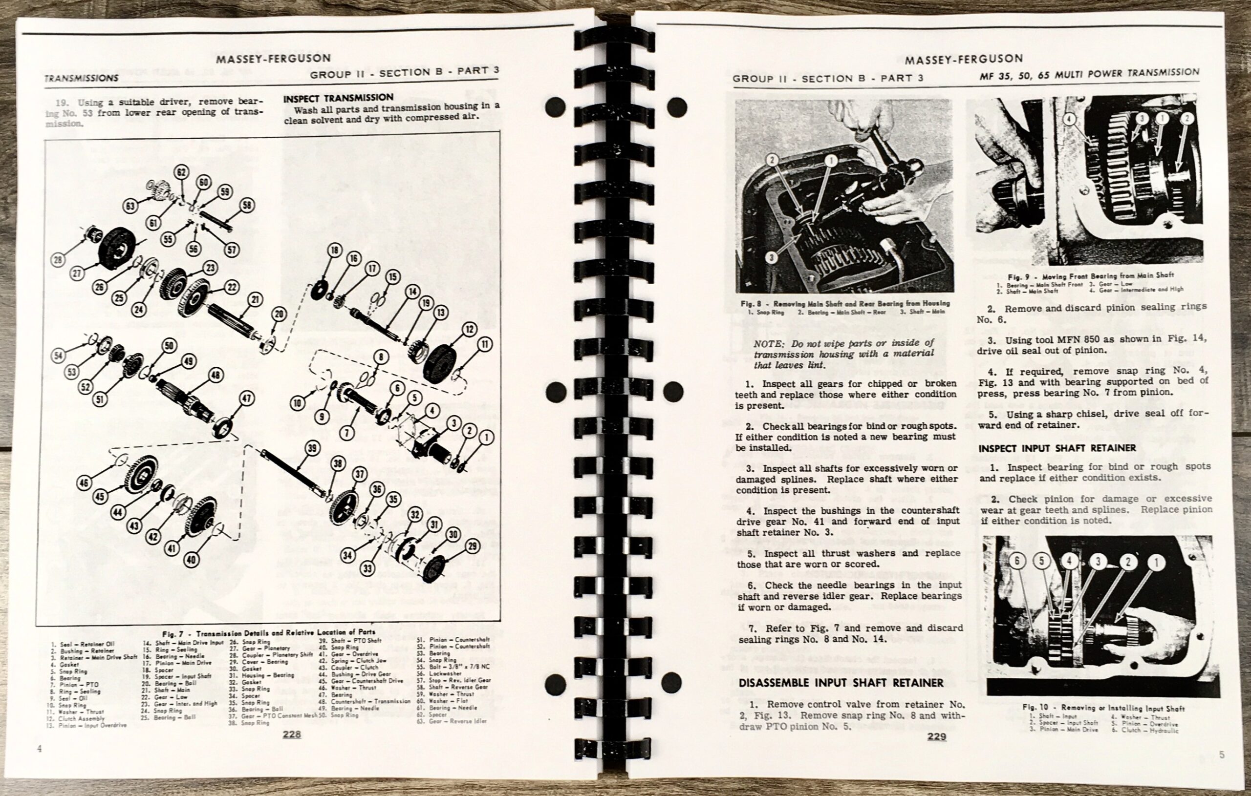 Set Massey Ferguson Mf-35 Diesel Tractor Service Operator Parts Manual Repair - Image 19