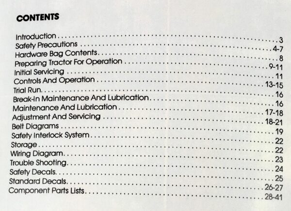 Ford Yt 16 Yard Tractor Lawn Mower Garden Operators Owner Manual Model 09Gn2151 - Image 2