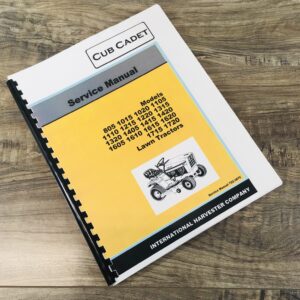 Cub Cadet 1405 1415 1420 1605 Lawn Garden Tractor Service Manual Repair Shop