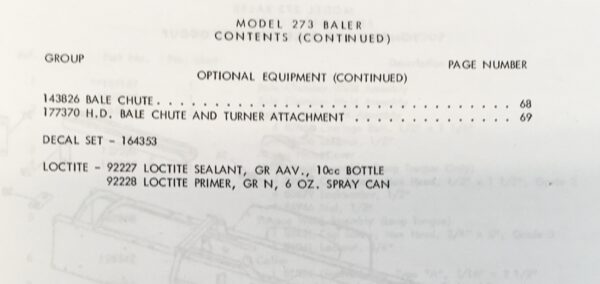 Set Sperry New Holland Hayliner Nh 273 Baler Owner Operator Parts Manual Catalog - Image 4