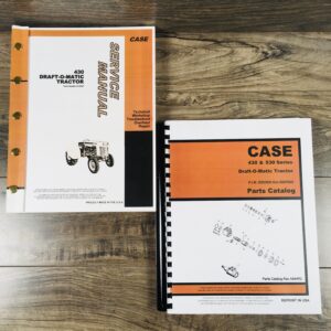 Case 430 Draft-O-Matic Tractor Service Manual Parts Catalog Repair Set 8262800-