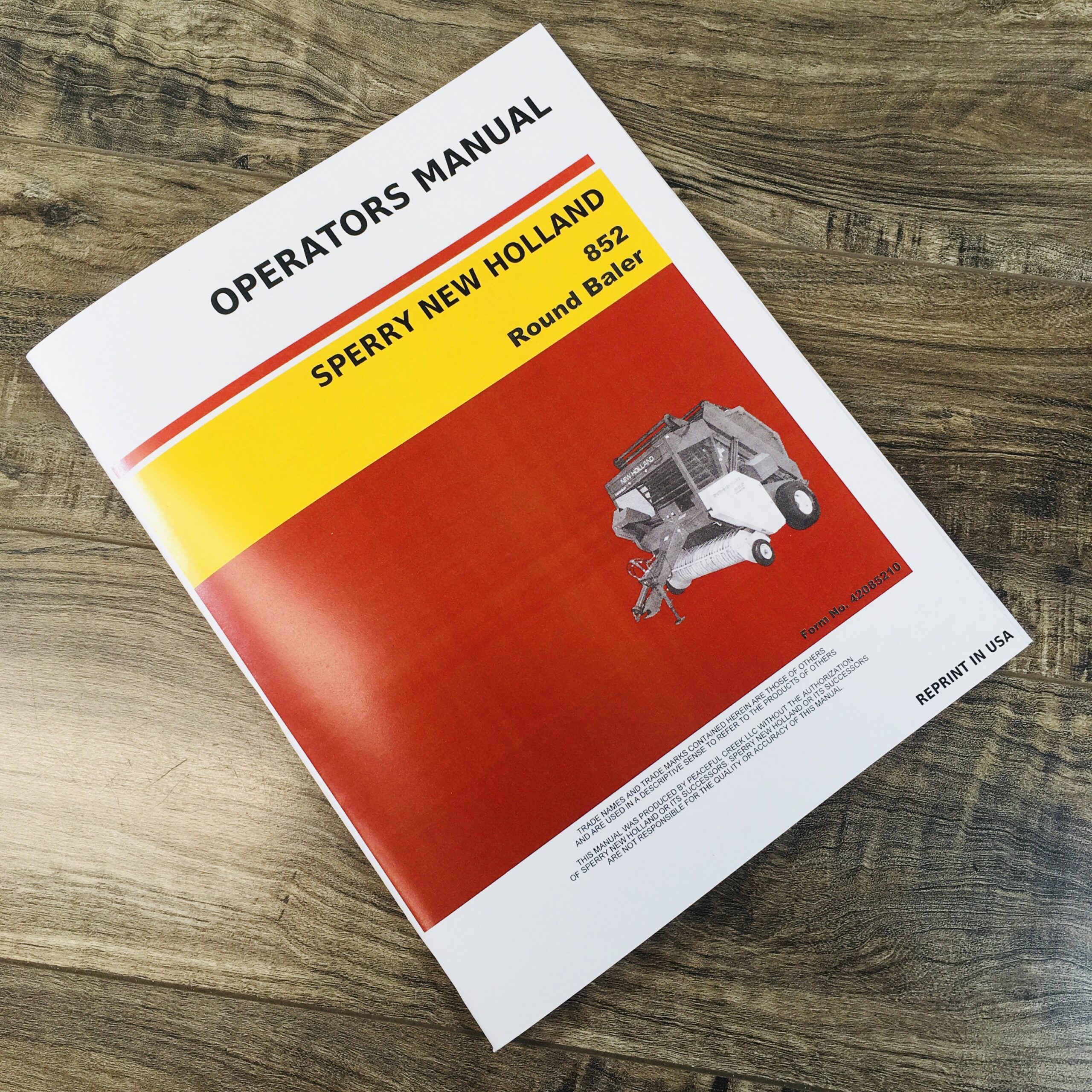 Sperry New Holland 852 Round Baler Operators Manual Owners Book Maintenance