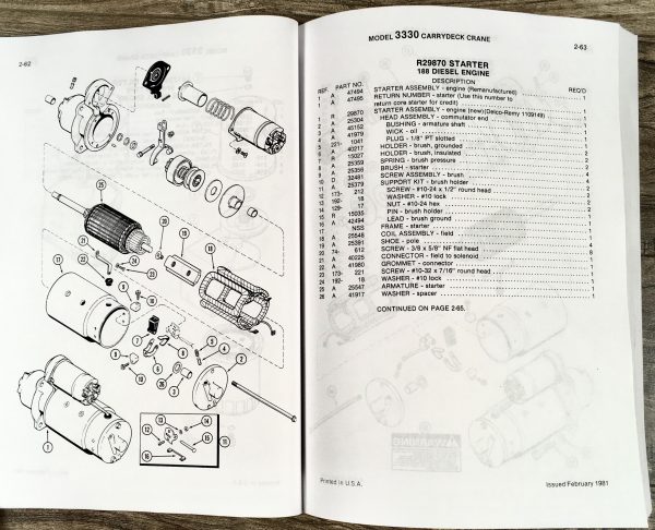 Case Drott 3330 Series Carrydeck Crane Parts Manual Catalog Sn Up To 6225494 - Image 5