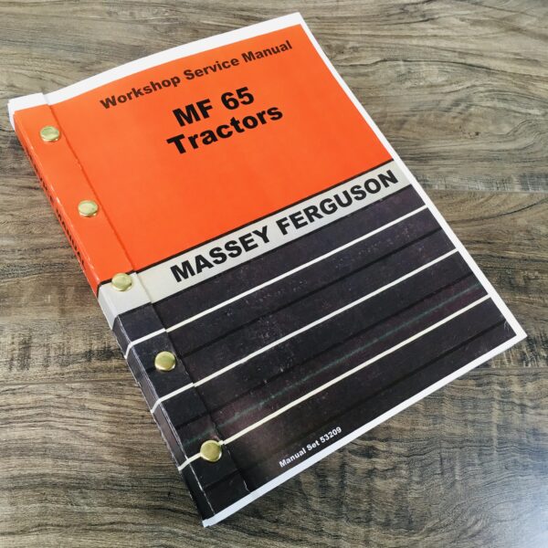 Massey Ferguson Mf 65 Tractor Service Manual Technical Repair Shop Workshop