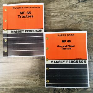 Set Massey Ferguson 65 Tractor Service Repair Manual Parts Catalog Shop Book