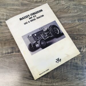 Massey Ferguson Mf-65 Tractor Owners Operators Manual Gas Diesel Printed Book