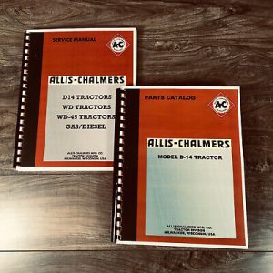 Set Allis Chalmers D14 Tractor Parts Service Repair Shop Manual Workshop