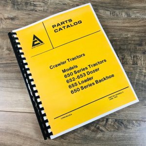 Allis Chalmers 652 653 Crawler Dozer 655 Loader Parts Manual Catalog Book