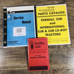 Farmall International Cub & Cub Lo-Boy Tractor Service Manual Parts Catalog Ih