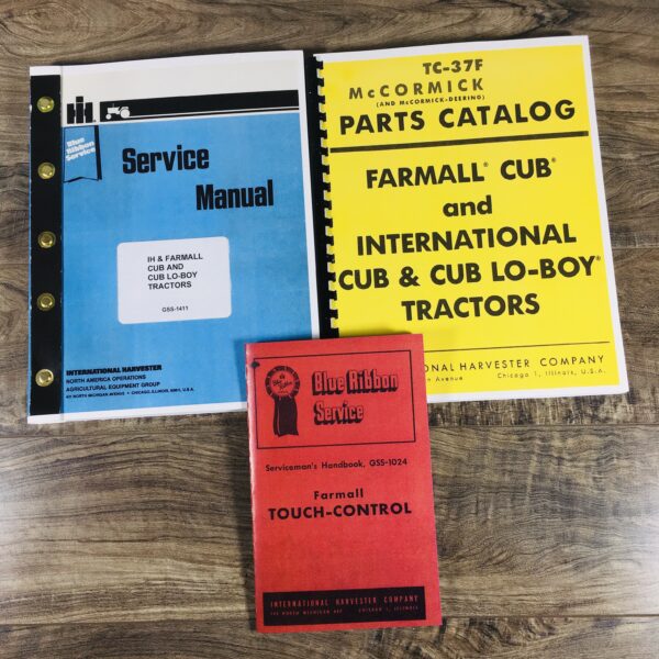 Farmall International Cub & Cub Lo-Boy Tractor Service Manual Parts Catalog Ih