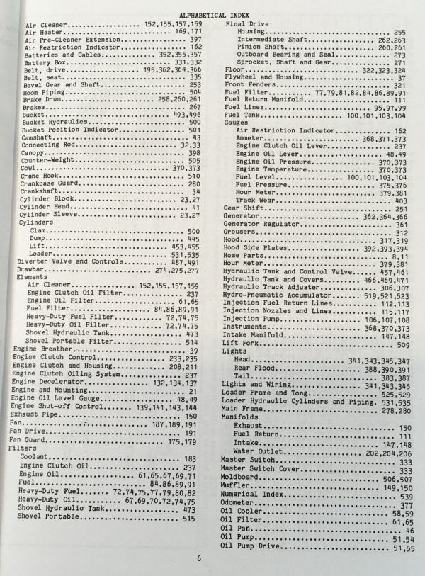 Fiat Allis Chalmers 6G Crawler Loader Parts Manual Catalog Book S/N 101-Up - Image 2
