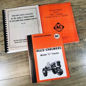 Allis Chalmers Model C Tractor Service Manual Parts Operators Owners Repair Shop