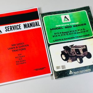 Allis Chalmers 912H 914 916H 917H Lawn Garden Tractor Service Operators Manual