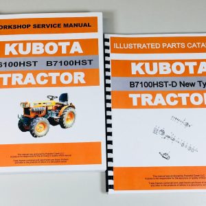 Kubota B7100Hst-D New Type Tractor Service Repair Manual Parts Catalog Shop Set