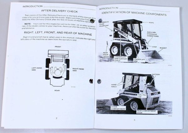 J I Case 1818 Uni-Loader Skid Steer Operators Owners Manual Controls - Image 4