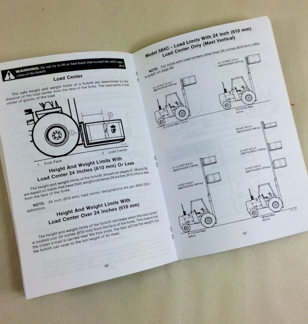 J I Case 584C 585C 586C Forklift Operators Owners Manual Operation Maintenance - Image 4